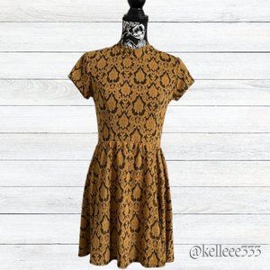 Women's Xhilaration Mustard Yellow Skater Dress Size Small